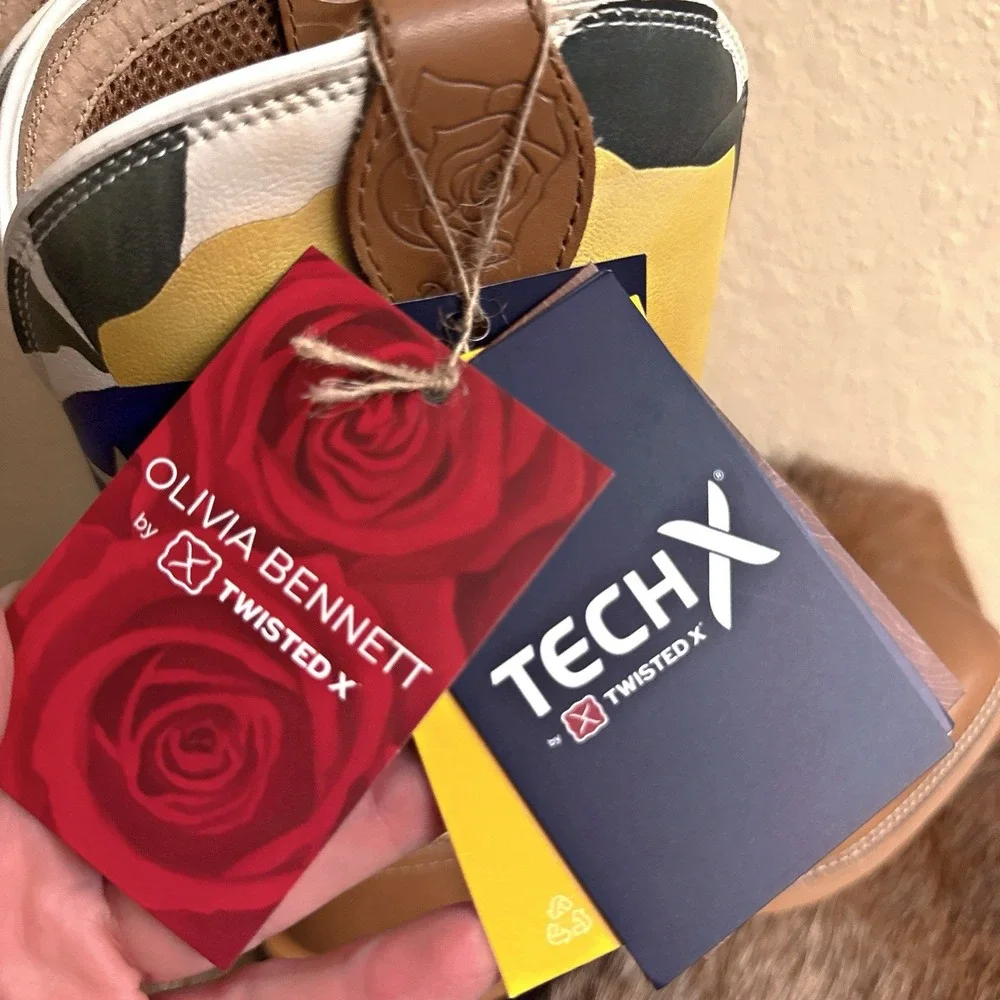 NEW Twisted X Olivia Bennett 9B Decatur Texas Western Tech X Boots‎ Rose WXTR003